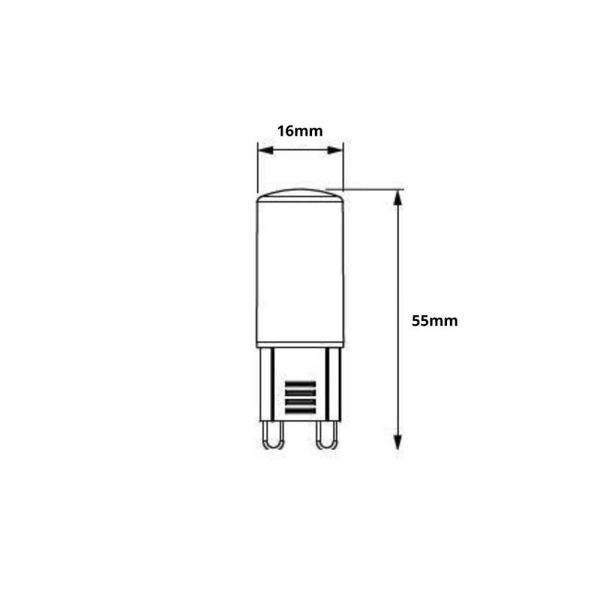 Philips CorePro LED Capsule G9 Matt 2.7W 300lm - 827 Ekstra Varm Hvit | Dimbar - Erstatter 25W 
