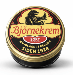 Hovedbilde Bj&oslash;rnekrem. Produseres i Bergen! Sort skokrem