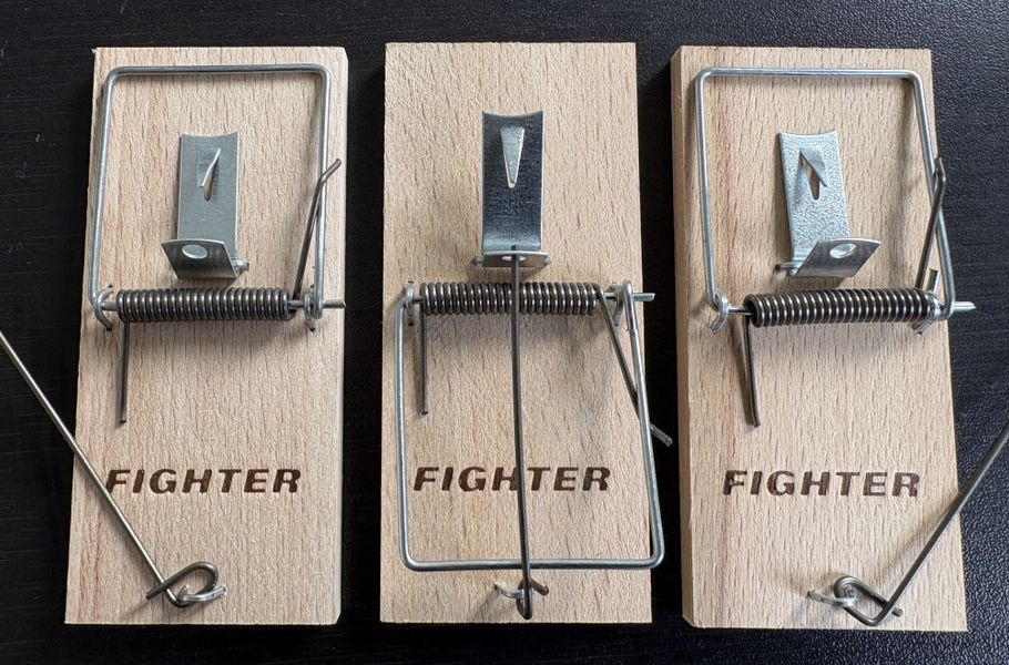 Fighter musefelle i tre