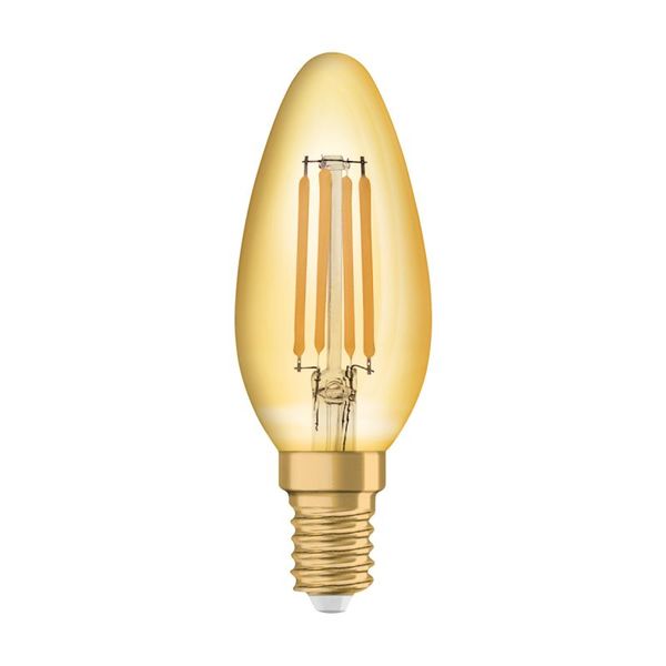 Ledvance Vintage 1906 LED E14 Mignon gull 4W 410lm - 824 ekstra varm hvit | erstatter 35W 